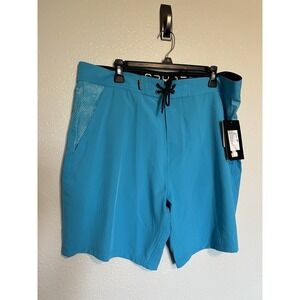 SPIDER Shorts Men's Swim Surf Board Shorts Turquoise Blue UV Size Big XXL